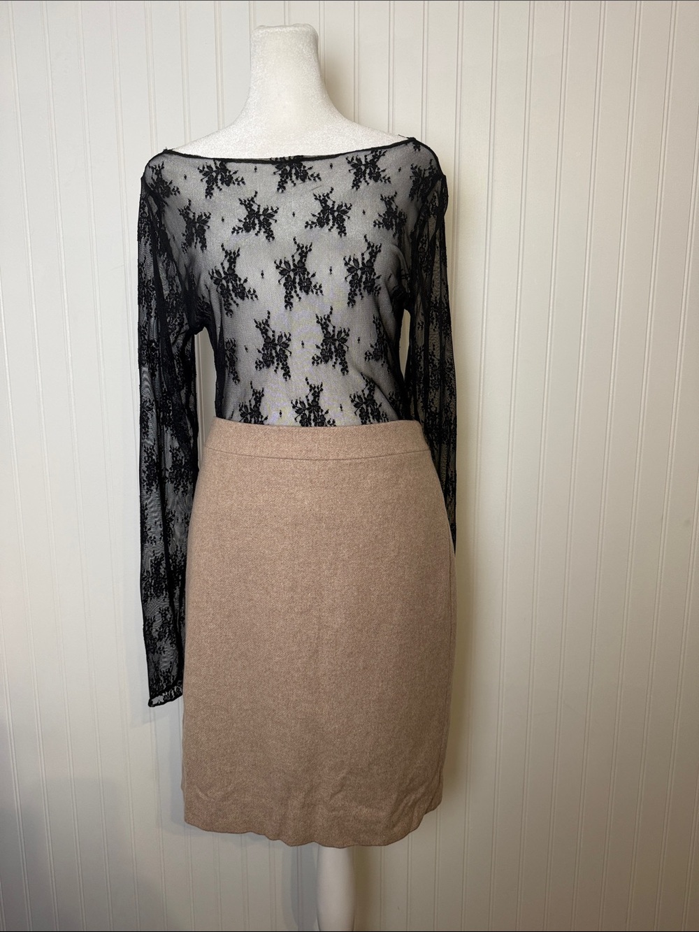 J. Crew Beige Pencil Skirt